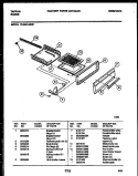 BROILER DRAWER PARTS Diagram and Parts List for 72-3651-23-01  Tappan Range