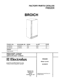 COVER Diagram and Parts List for UL2494CA6  Frigidaire Freezer