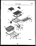 SHELVES AND SUPPORTS Diagram and Parts List for GTN181WLO  Uni Refrigerator