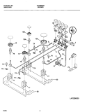 BURNER Diagram and Parts List for FCS388WGCC  Frigidaire Range