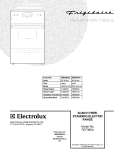 COVER Diagram and Parts List for FEF365AQC  Frigidaire Range
