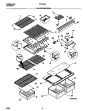 SHELVES / CONTROLS Diagram and Parts List for FRT16JRCD0  Frigidaire Refrigerator