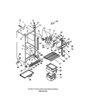 CABINET SHELVES, CONTROLS Diagram and Parts List for FPIM18ML3  Frigidaire Refrigerator