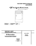 COVER Diagram and Parts List for GLGR642AS0  Frigidaire Dryer