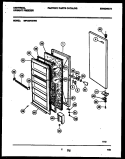 DOOR PARTS Diagram and Parts List for MFU20F3BW0  Uni Freezer