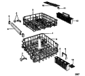 RACKS AND TRAYS Diagram and Parts List for TDB662RBR0  Tappan Dishwasher