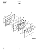 DOOR Diagram and Parts List for FGF378WCCB  Frigidaire Range