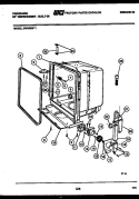 TUB AND FRAME PARTS Diagram and Parts List for DW3400PW1  Frigidaire Dishwasher
