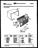CABINET PARTS Diagram and Parts List for AL08B5EYA  Gibson Air Conditioner