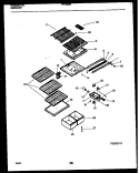 SHELVES AND SUPPORTS Diagram and Parts List for TPK180JN2D  Kelvinator Refrigerator