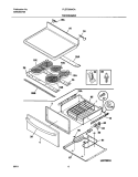 TOP / DRAWER Diagram and Parts List for PLEF398ACA  Frigidaire Range