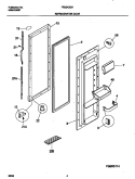 REFRIGERATOR DOOR Diagram and Parts List for FRS24ZGHD0  Frigidaire Refrigerator