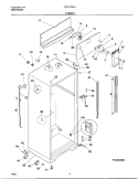 CABINET Diagram and Parts List for FRT21GNHD3  Frigidaire Refrigerator