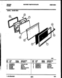 DOOR PARTS Diagram and Parts List for 30-3851-00-04  Tappan Range