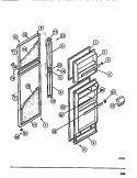 FOOD & FREEZER DOORS Diagram and Parts List for FPD14TLA1  Frigidaire Refrigerator