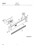 CONTROL PANEL Diagram and Parts List for GLEB27S7CBA  Frigidaire Wall Oven