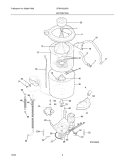 MOTOR / TUB Diagram and Parts List for SFWX703AS0  Frigidaire Washer