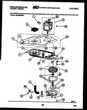WASHER DRIVE SYSTEM AND PUMP Diagram and Parts List for SM230MXW2  Frigidaire Washer