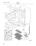 CABINET Diagram and Parts List for GDR22CWRF0  Frigidaire Refrigerator