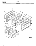 LOWER DOOR Diagram and Parts List for 73-3951-00-04  Tappan Range