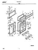DOOR Diagram and Parts List for FRT21QRCW4  Frigidaire Refrigerator