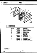 DOOR PARTS Diagram and Parts List for 30-3342-00-02  Tappan Range