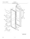 REFRIGERATOR DOOR Diagram and Parts List for FGUS2645LF1  Frigidaire Refrigerator