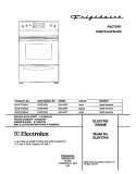 COVER Diagram and Parts List for GLEF376AQA  Frigidaire Range
