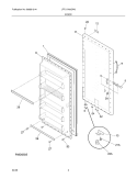 DOOR Diagram and Parts List for LFFU1766GW3  Frigidaire Freezer