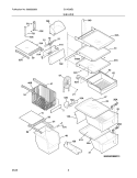 SHELVES Diagram and Parts List for GLHS39EJPB1  Frigidaire Refrigerator