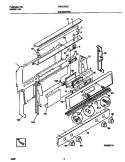 BACKGUARD Diagram and Parts List for FGF376CETF  Frigidaire Range