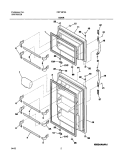DOORS Diagram and Parts List for FRT18P5AB3  Frigidaire Refrigerator