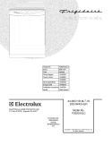 COVER Diagram and Parts List for FDB2510LCC1  Frigidaire Dishwasher