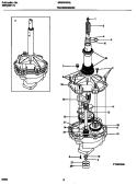 TRANSMISSION Diagram and Parts List for MWX433RED3  Frigidaire Washer
