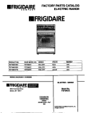 COVER Diagram and Parts List for FEF389CESB  Frigidaire Range