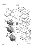 SHELVES Diagram and Parts List for PLHS268ZCB1  Frigidaire Refrigerator