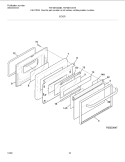 DOOR Diagram and Parts List for FEF367CGTB  Frigidaire Range
