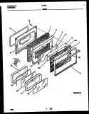 DOOR PARTS Diagram and Parts List for 31-4972-00-01  Tappan Range