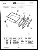 DRAWER PARTS Diagram and Parts List for 73-3957-23-06  Tappan Range