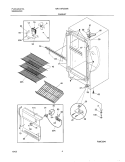 CABINET Diagram and Parts List for MFU14F3GW8  Frigidaire Freezer