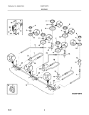 BURNER Diagram and Parts List for E48DF76EPS  Electrolux Cooktop