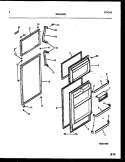 DOOR PARTS Diagram and Parts List for 95-2181-66-00  Tappan Refrigerator