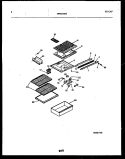 SHELVES AND SUPPORTS Diagram and Parts List for GTL142BK1  Frigidaire Refrigerator