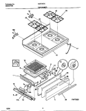 TOP / DRAWER Diagram and Parts List for MGF345CESC  Frigidaire Range