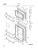 DOORS Diagram and Parts List for FRT21G4BW3  Frigidaire Refrigerator