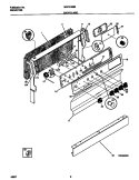 BACKGUARD Diagram and Parts List for MEF318BBWF  Frigidaire Range