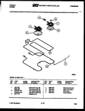BROILER PARTS Diagram and Parts List for 31-3978-00-01  Tappan Range
