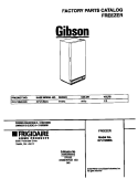 COVER Diagram and Parts List for GFU12M2AW6  Gibson Freezer
