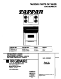 COVER Diagram and Parts List for TGF605WFW7  Tappan Range