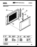 DOOR PARTS Diagram and Parts List for MC1335L1  Frigidaire Microwave